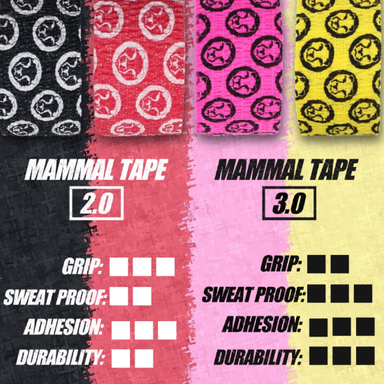 Mammal Tape - 10-Metre - Black/Pink - SPEC 2.0 (4 pack)